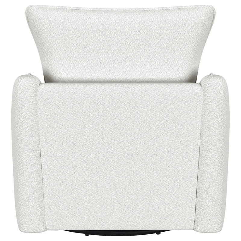 Madia Upholstered Sloped Arm Swivel Glider Chair Vanilla by Unique Piece Furniture