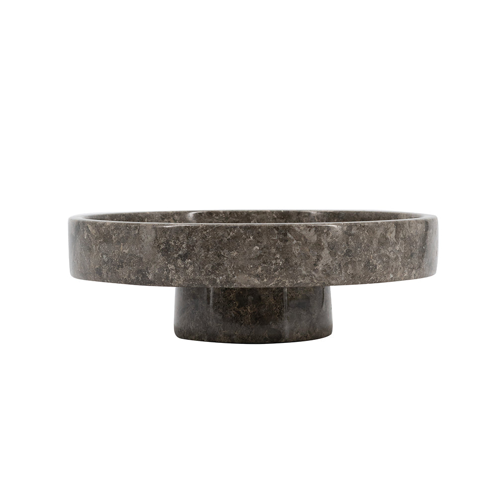 Marble Pedestal Plate with Sturdy Base - Gray, photo 3 of 10