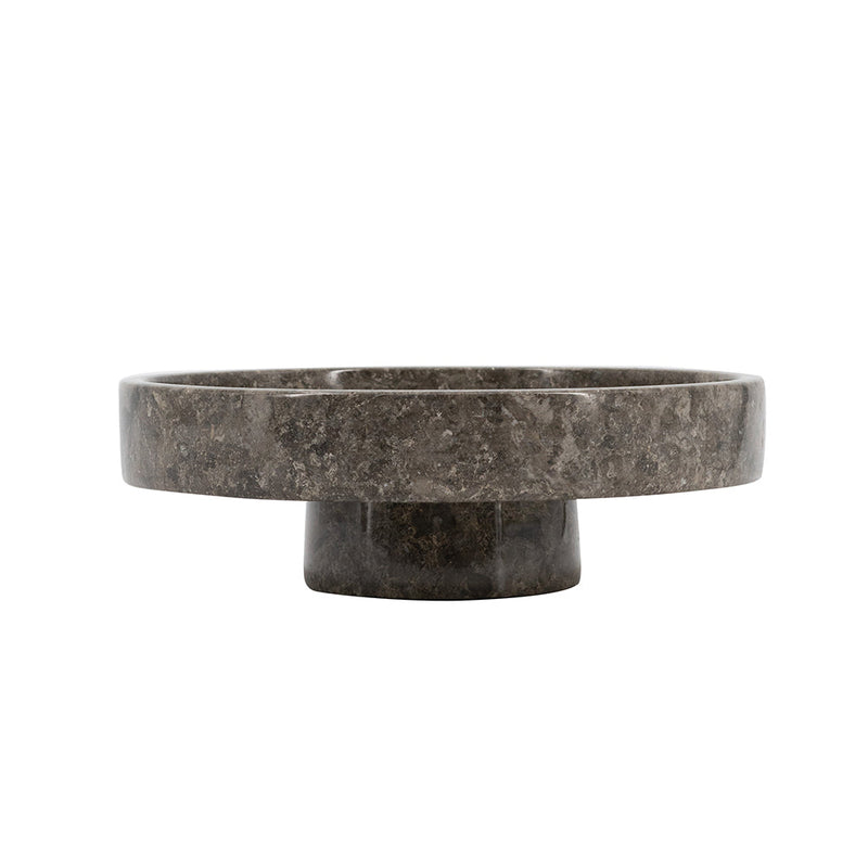 Marble Pedestal Plate with Sturdy Base - Gray, photo 3 of 10