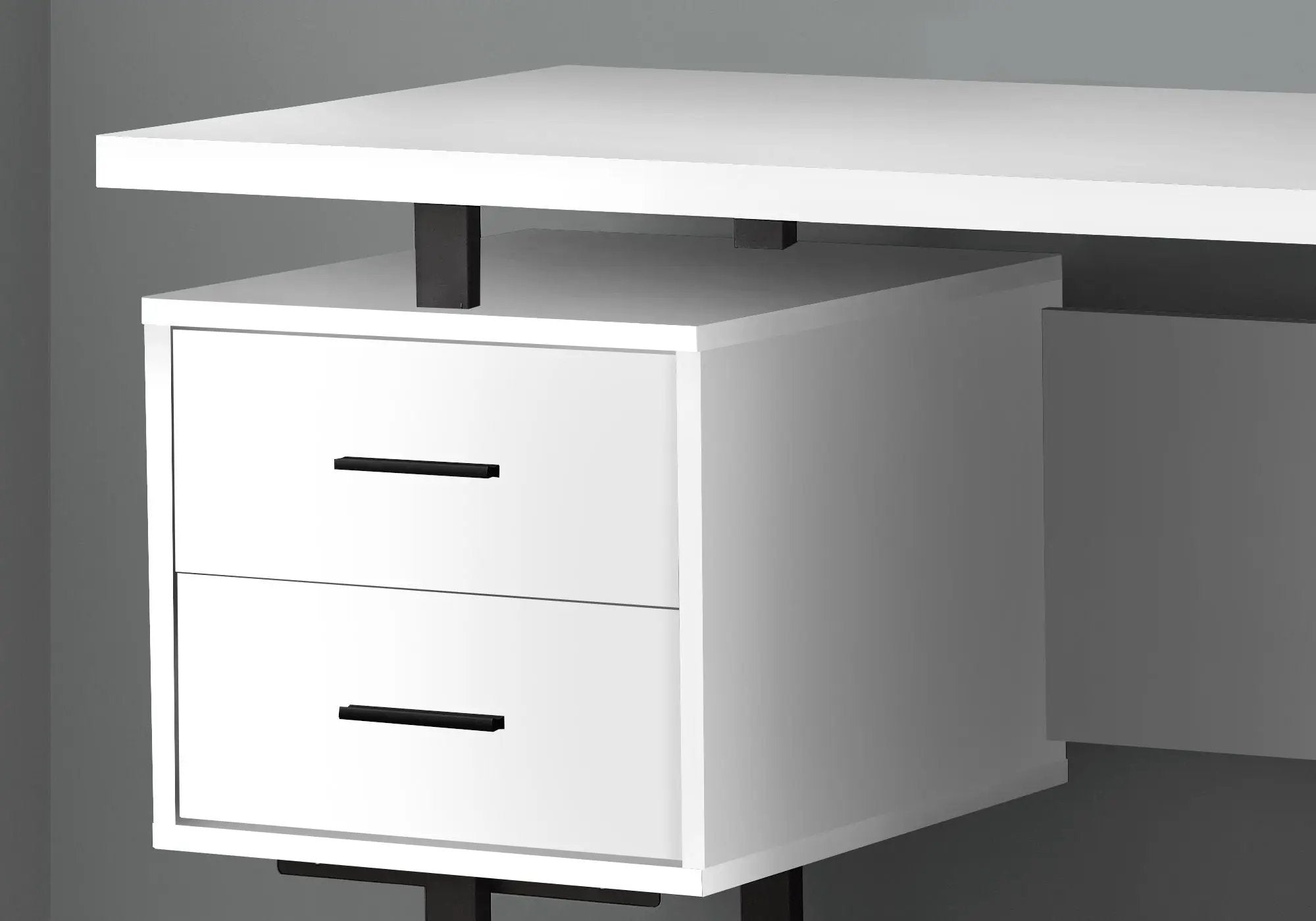 Computer Desk For Home Office, Laptop, Left, Right Set - Up, Storage Drawers, Contemporary & Modern by Unique Piece Furniture