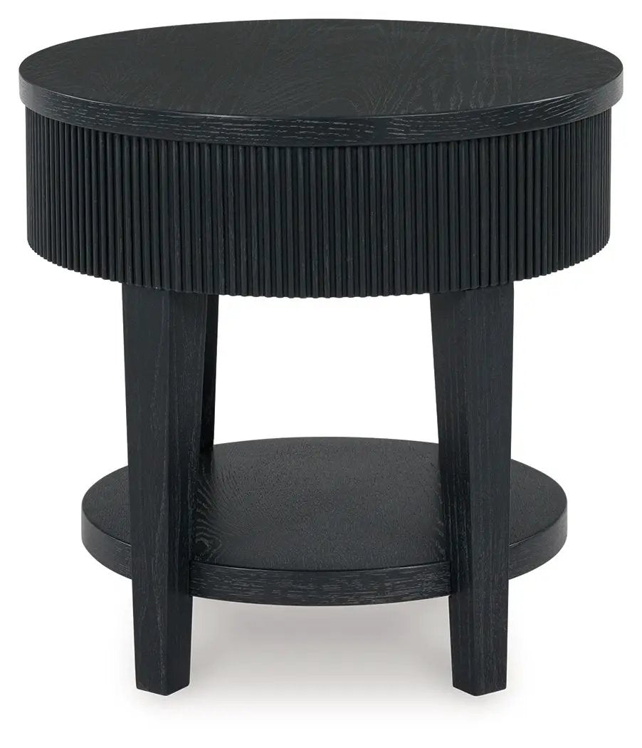 Marstream - Round End Table - Black by Unique Piece Furniture