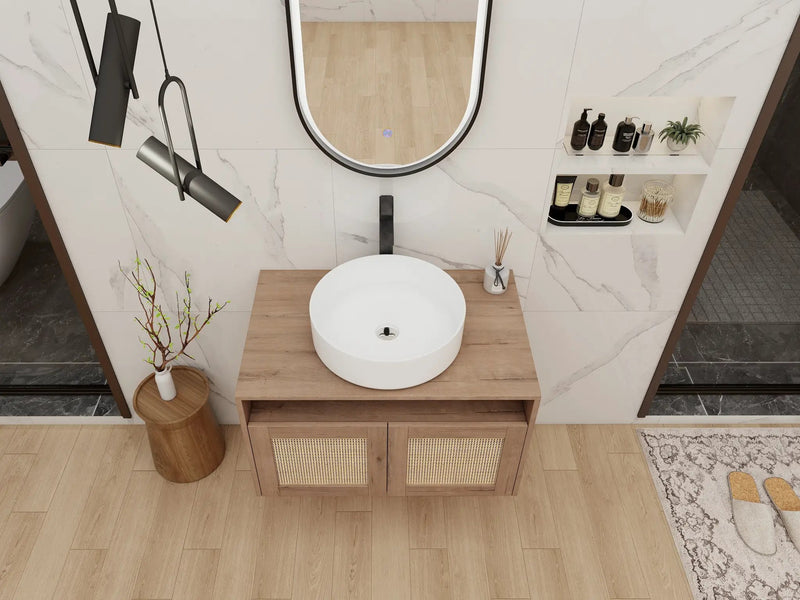 30" Bathroom Vanity with Ceramic Art Sink by HouseOfZazla