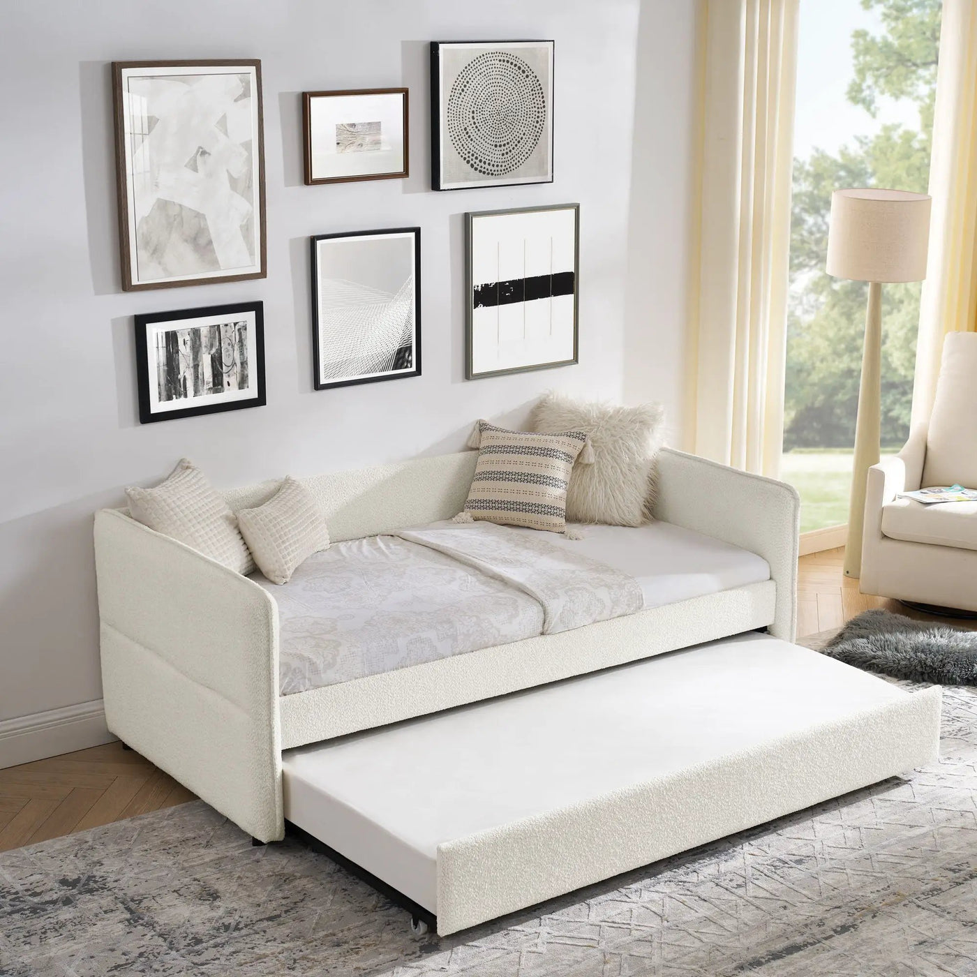 Upholstered Daybed With Pop Up Trundle by HouseOfZazla
