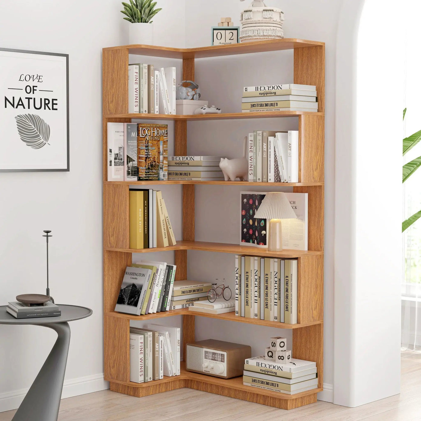 L-Shaped Corner Bookshelf by HouseOfZazla