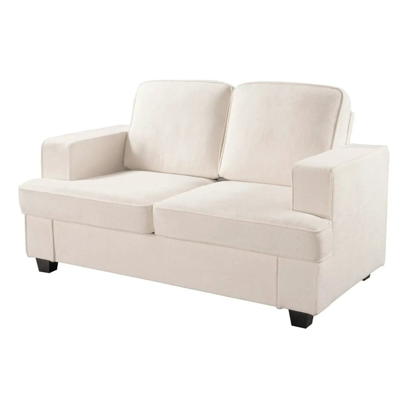 Modern Loveseat, Comfortable 2 Seater Couch With Deep Seating, Loose Back Cushions, Wide Arms by Unique Piece Furniture