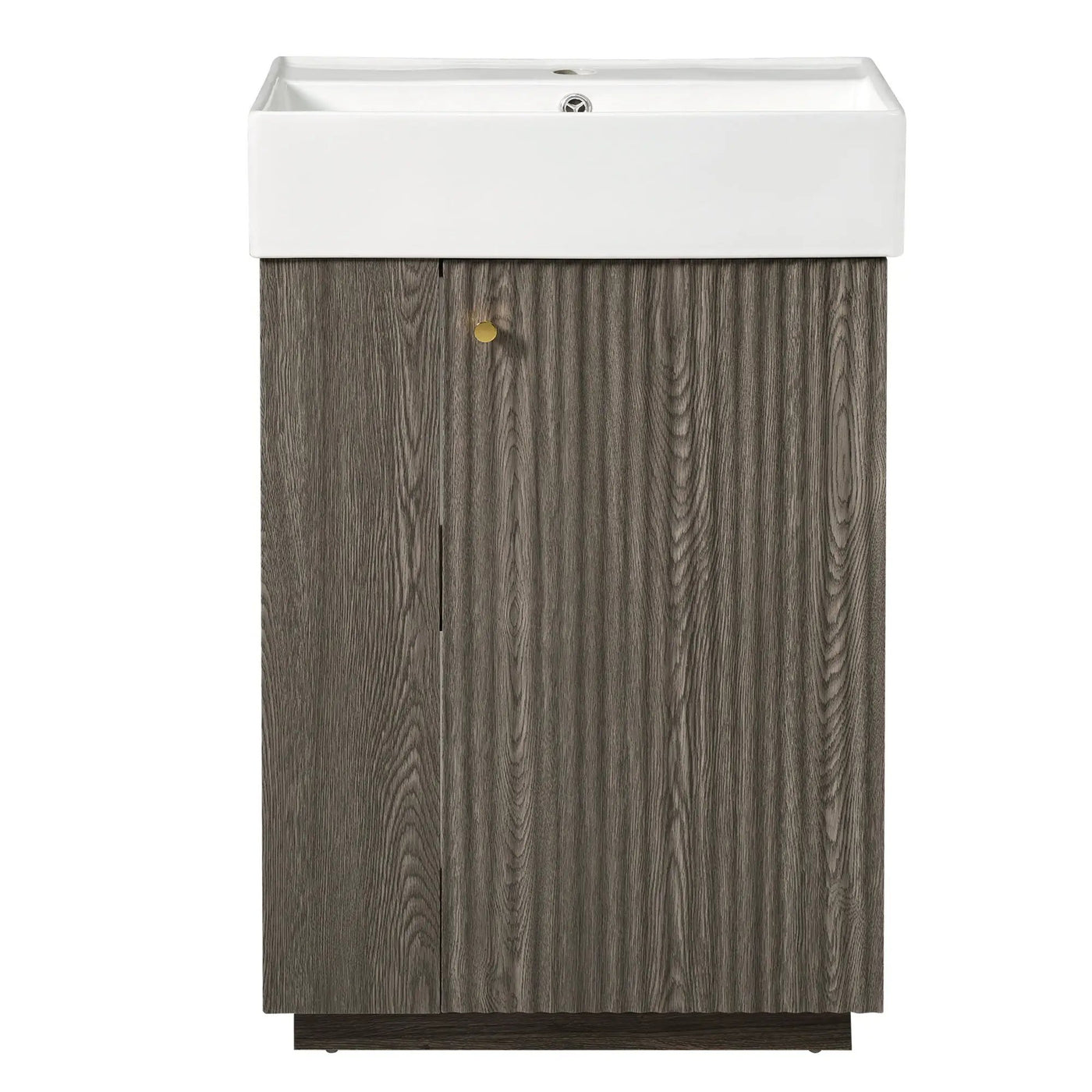 Bathroom Vanity With Sink, Freestanding Wood Grain Cabinet With Storage by Unique Piece Furniture