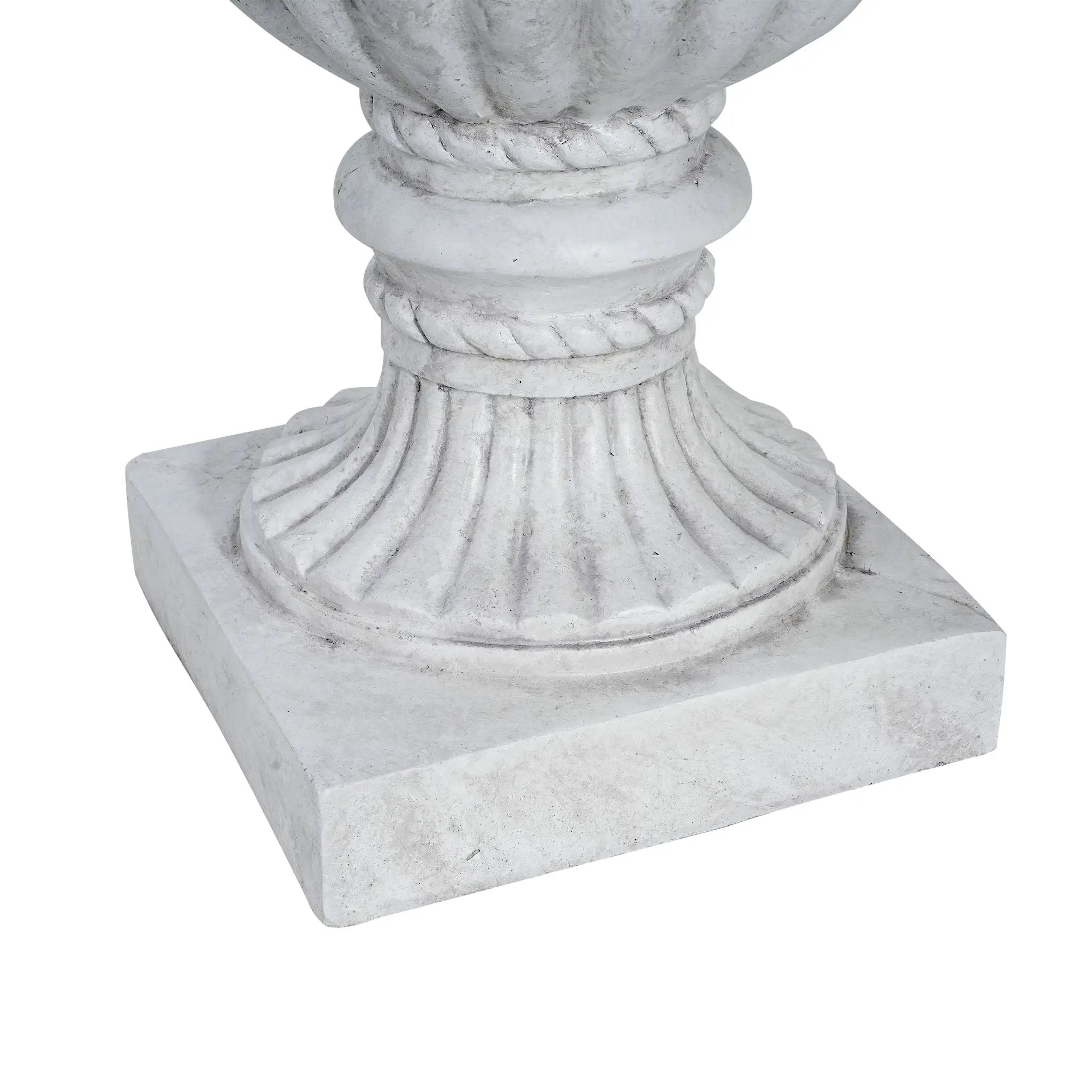 Outdoor Garden Urn Planter, Antique White by HouseOfZazla