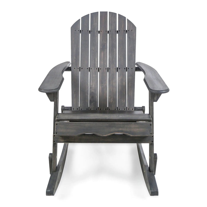 Outdoor Adirondack Rocking Chair With Hand Crafted Details by HouseOfZazla