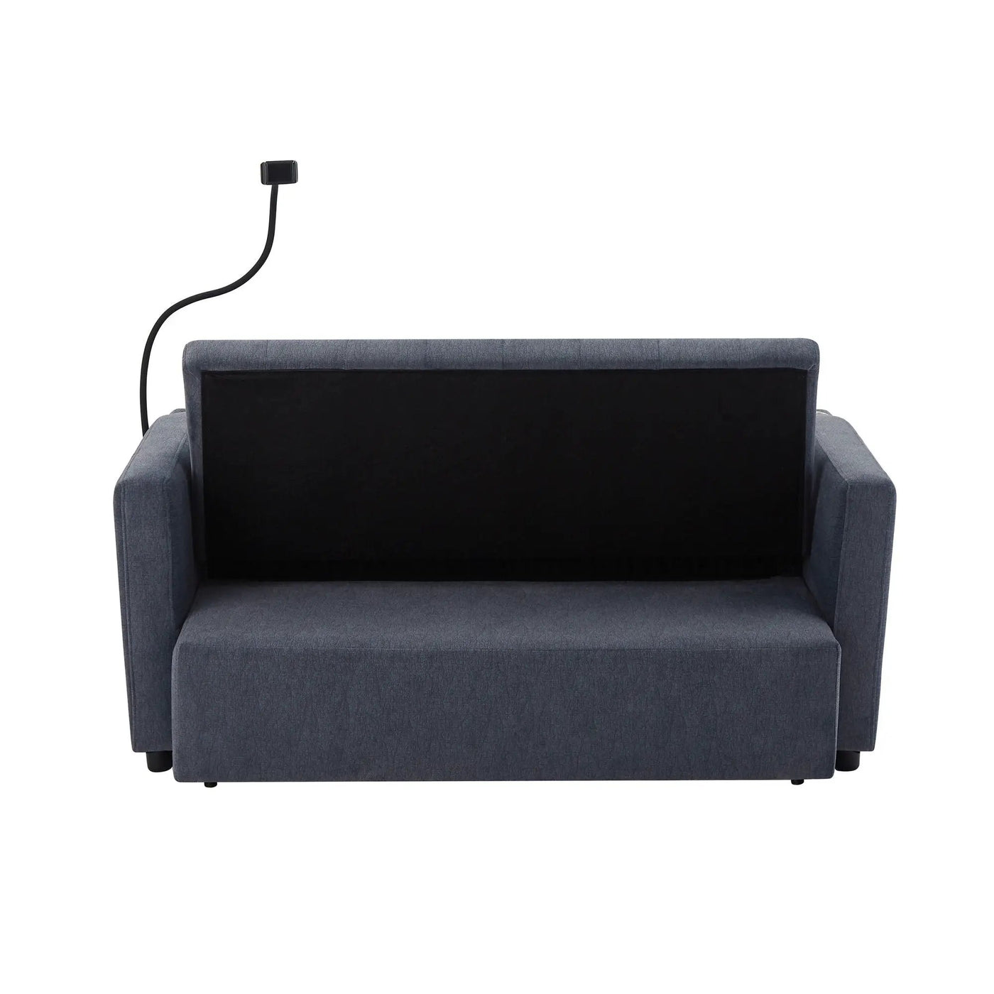 Convertible Sofa Bed Loveseat Sofa With Three USB Ports, Two Side Pockets, Two Cup Holders And 360° swivel Phone Holder For Living Room by HouseOfZazla
