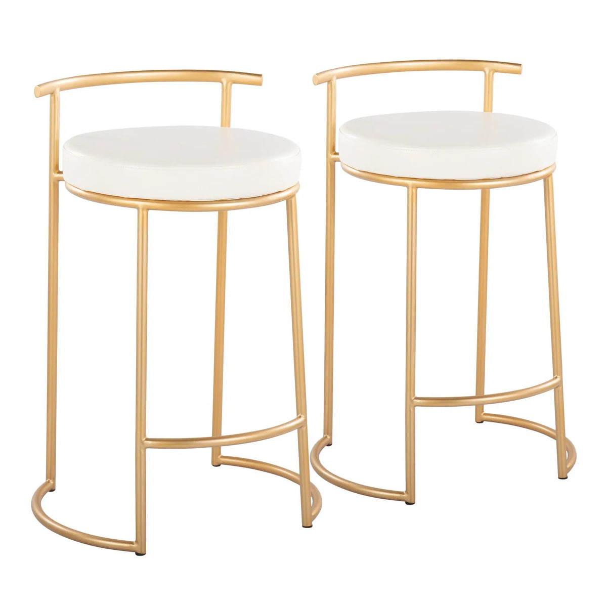 Fuji - Round Contemporary Fixed Height Counter Stool (Set of 2) by HouseOfZazla