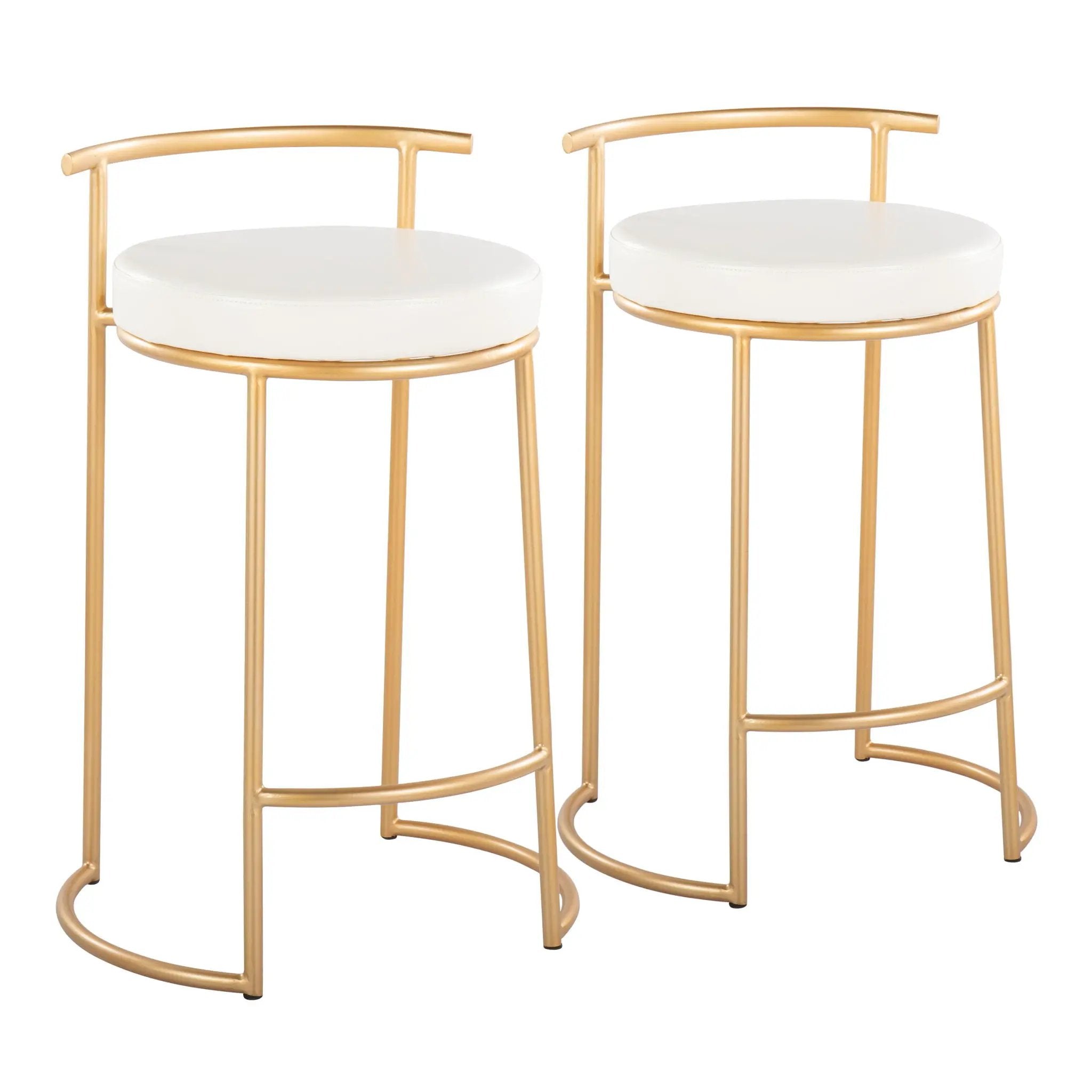 Fuji - Round Contemporary Fixed Height Counter Stool (Set of 2) by Unique Piece Furniture