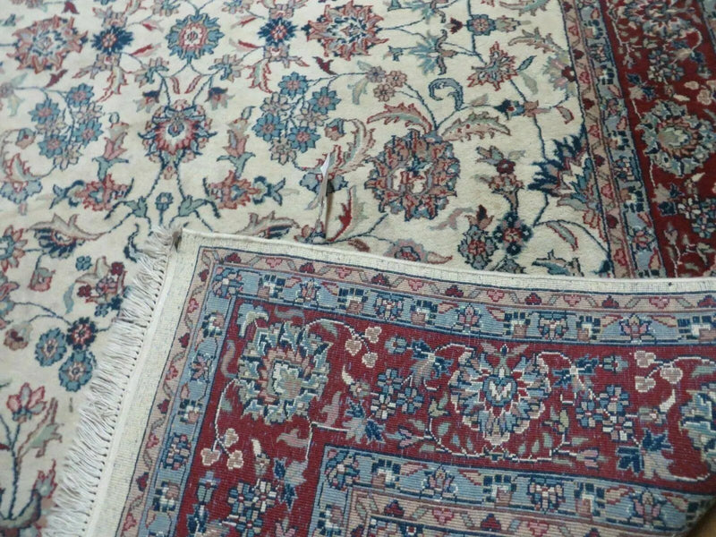 6' X 9' Vintage Handmade Fine Chinese Floral Oriental Wool Rug Carpet Beige by Jewel Rugs