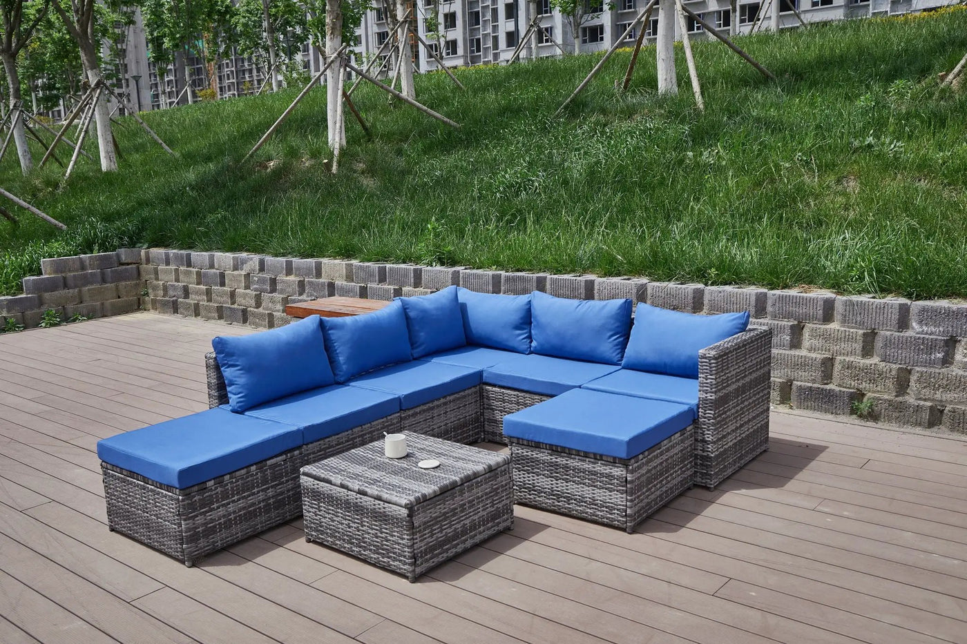 Patio Sofa With Cushions by HouseOfZazla