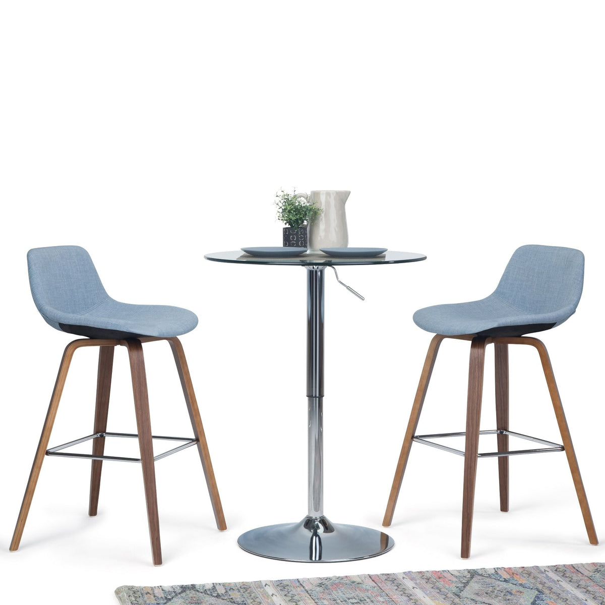 Bentwood Counter or Bar Height Stool Set of 2 with Foot Rest – Multiple Colors, photo 24 of 27