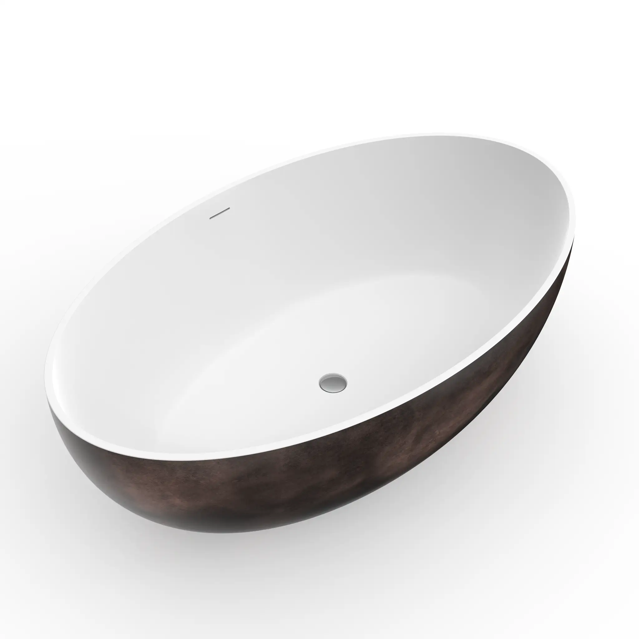 67 Inch Freestanding Solid Surface Soaking Bathtub by HouseOfZazla