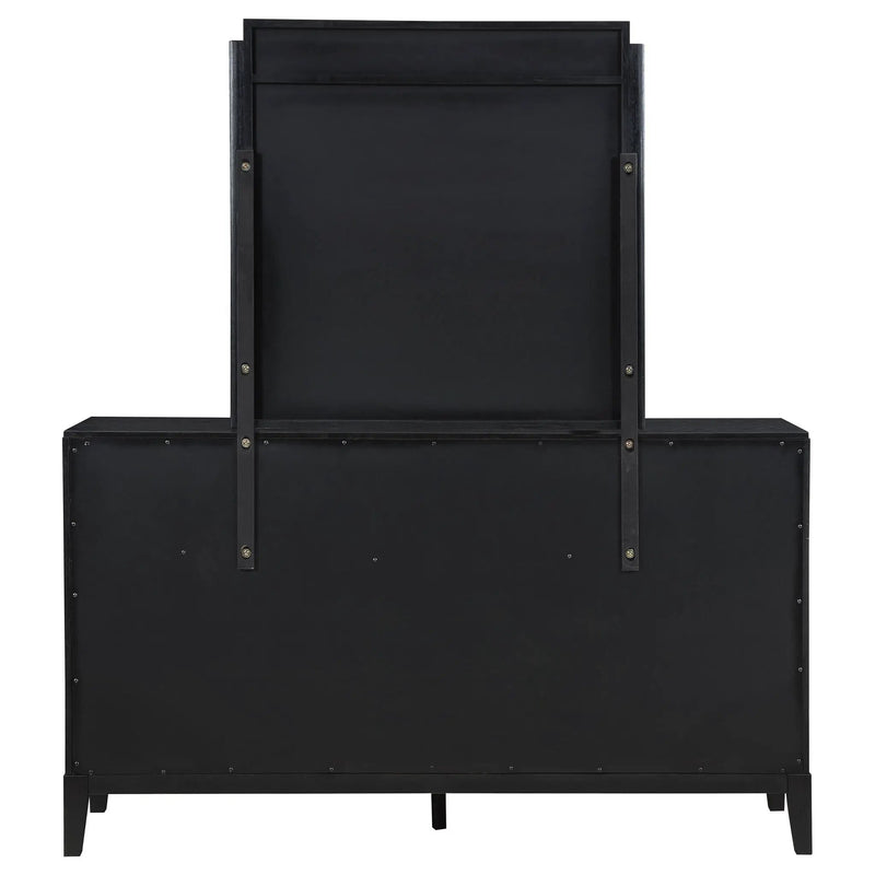 Brookmead 8-drawer Dresser with Mirror Black by Unique Piece Furniture