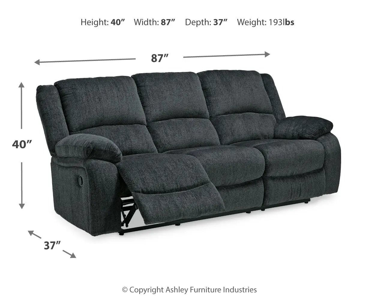 Draycoll - Reclining Sofa by Unique Piece Furniture
