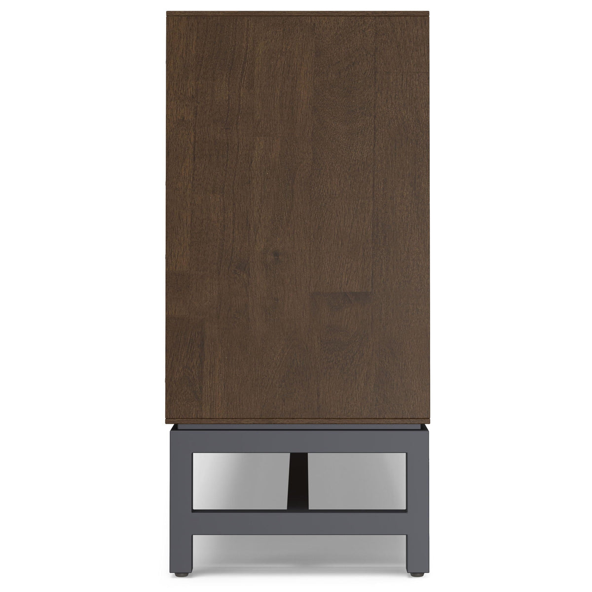 Low Wide Bookcase with Metal Frame - Walnut Brown, photo 7 of 12