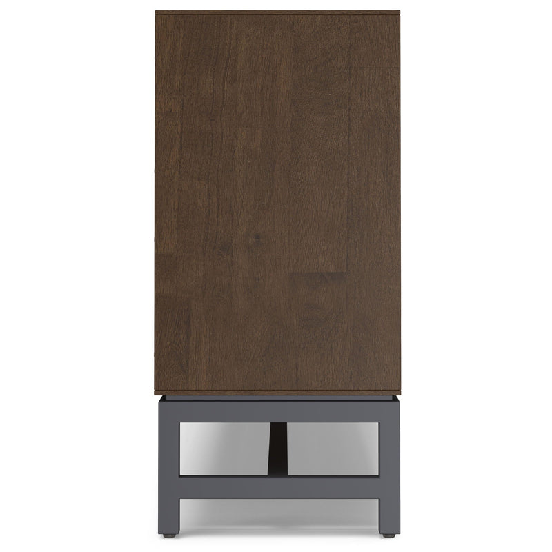 Low Wide Bookcase with Metal Frame - Walnut Brown, photo 7 of 12