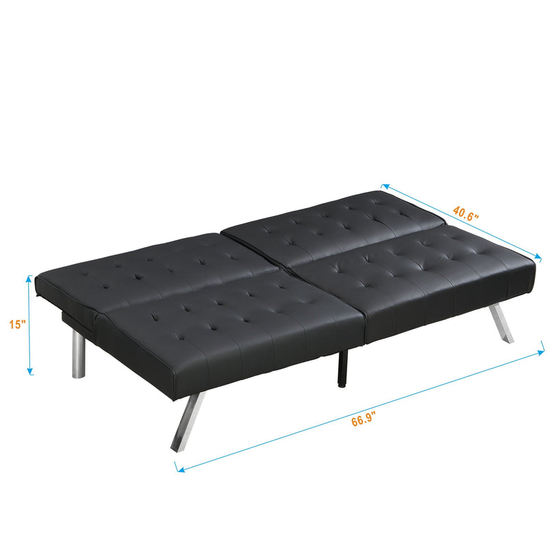 Comfortable Futon Sofa Bed - Black by HouseOfZazla