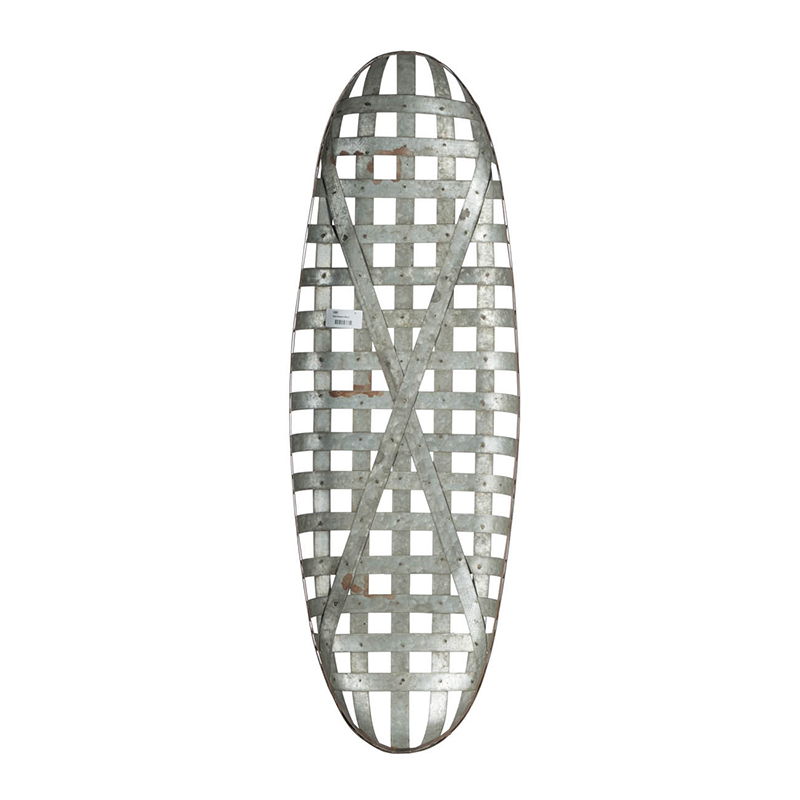 Metal Wall Art with Grid Pattern - Silver, photo 8 of 8