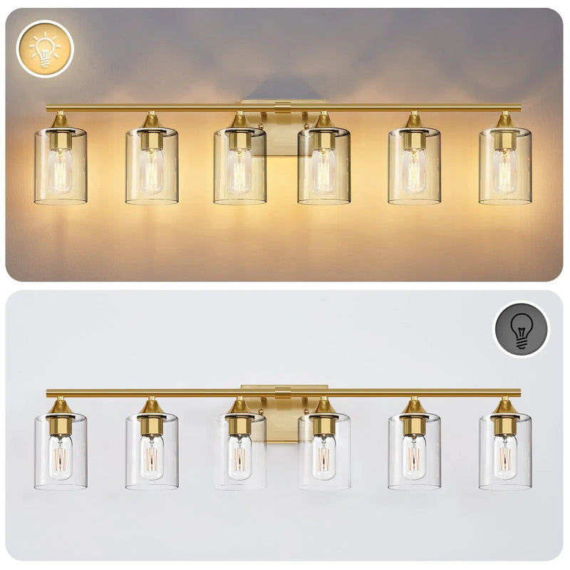 6-Light Brushed Bathroom Lighting by HouseOfZazla