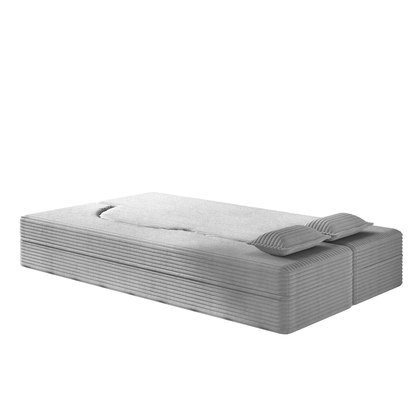 Floor Sofa With 2 Pillows, Convertible Twin Size Mattress For Living Room by HouseOfZazla
