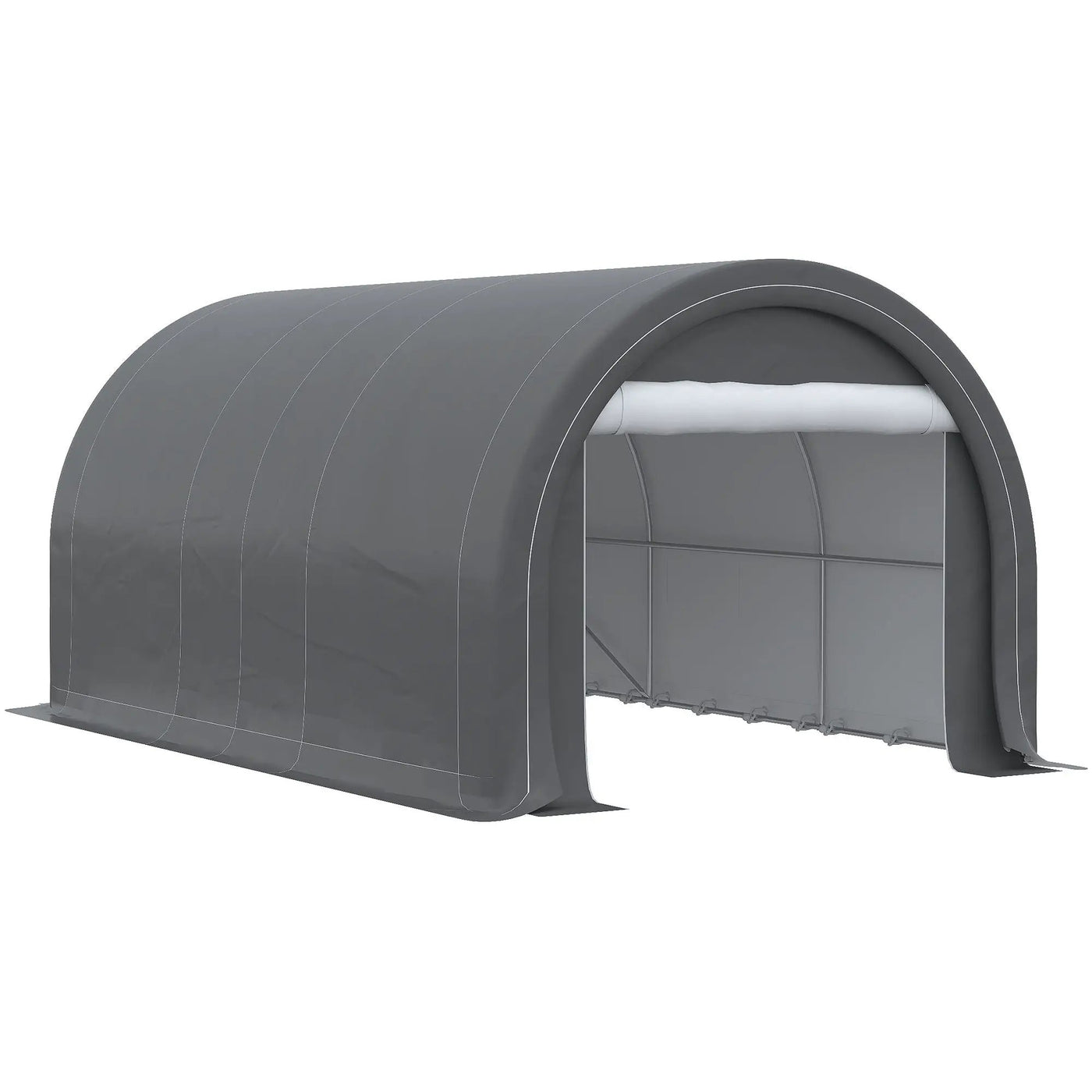 Outsunny - 10' x 16' Carport, Heavy Duty Portable Garage Storage Tent With Large Zippered Door, Anti-Uv Pe Canopy Cover For Car, Truck, Boat, Motorcycle, Bike, Garden Tools, Outdoor Work by HouseOfZazla