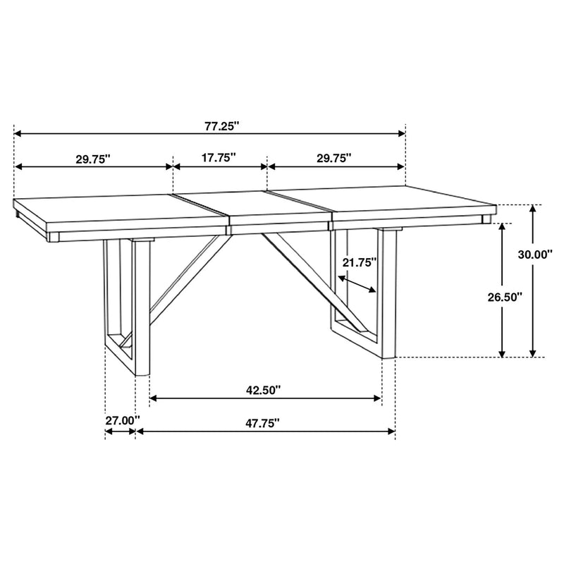 Spring Creek 77-inch Extension Dining Table Natural Walnut by Unique Piece Furniture