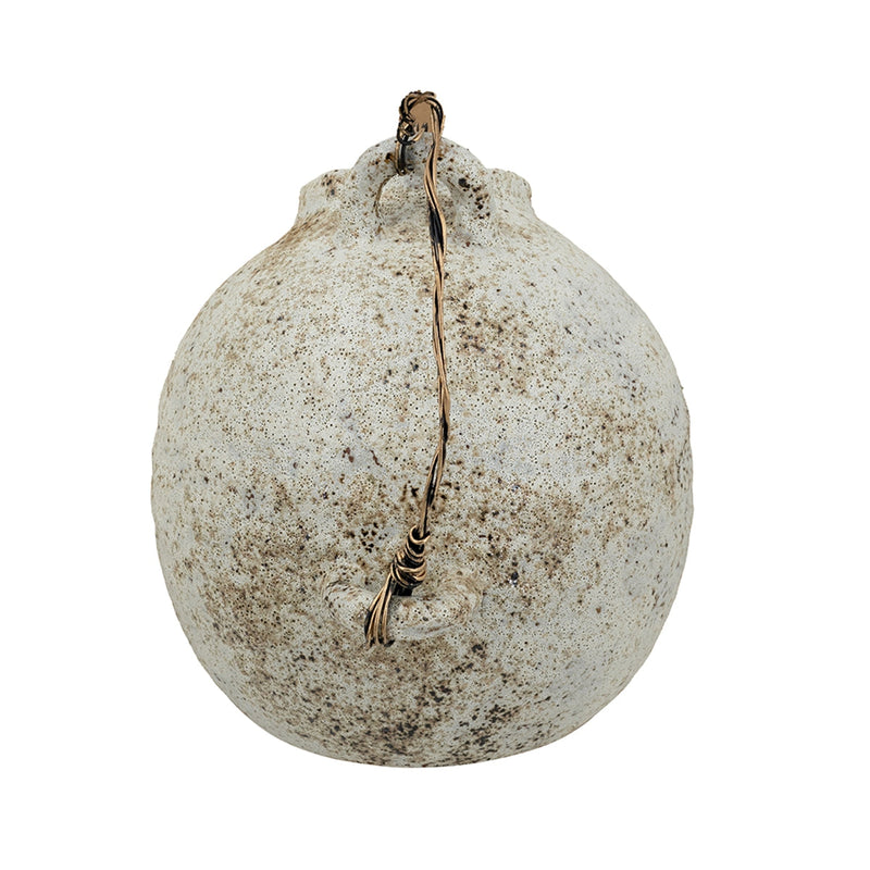 9.8x8.3x10.3" Hand-Pulled Decorative Ceramic Jug with Worn Finish by HouseOfZazla