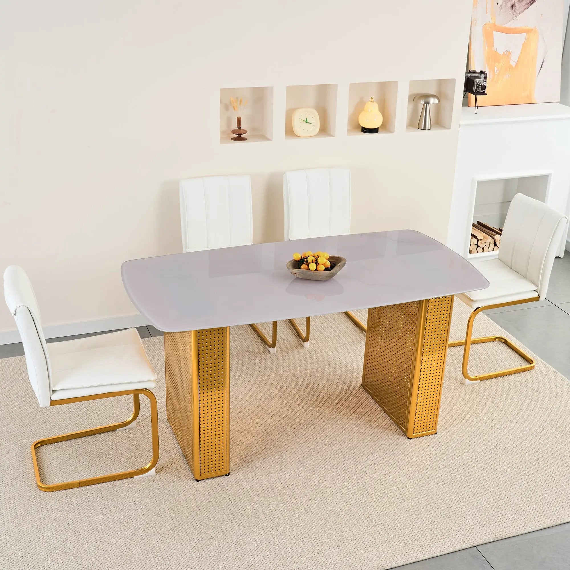 Modern Dining Chairs Set of 4, PU Leather by HouseOfZazla