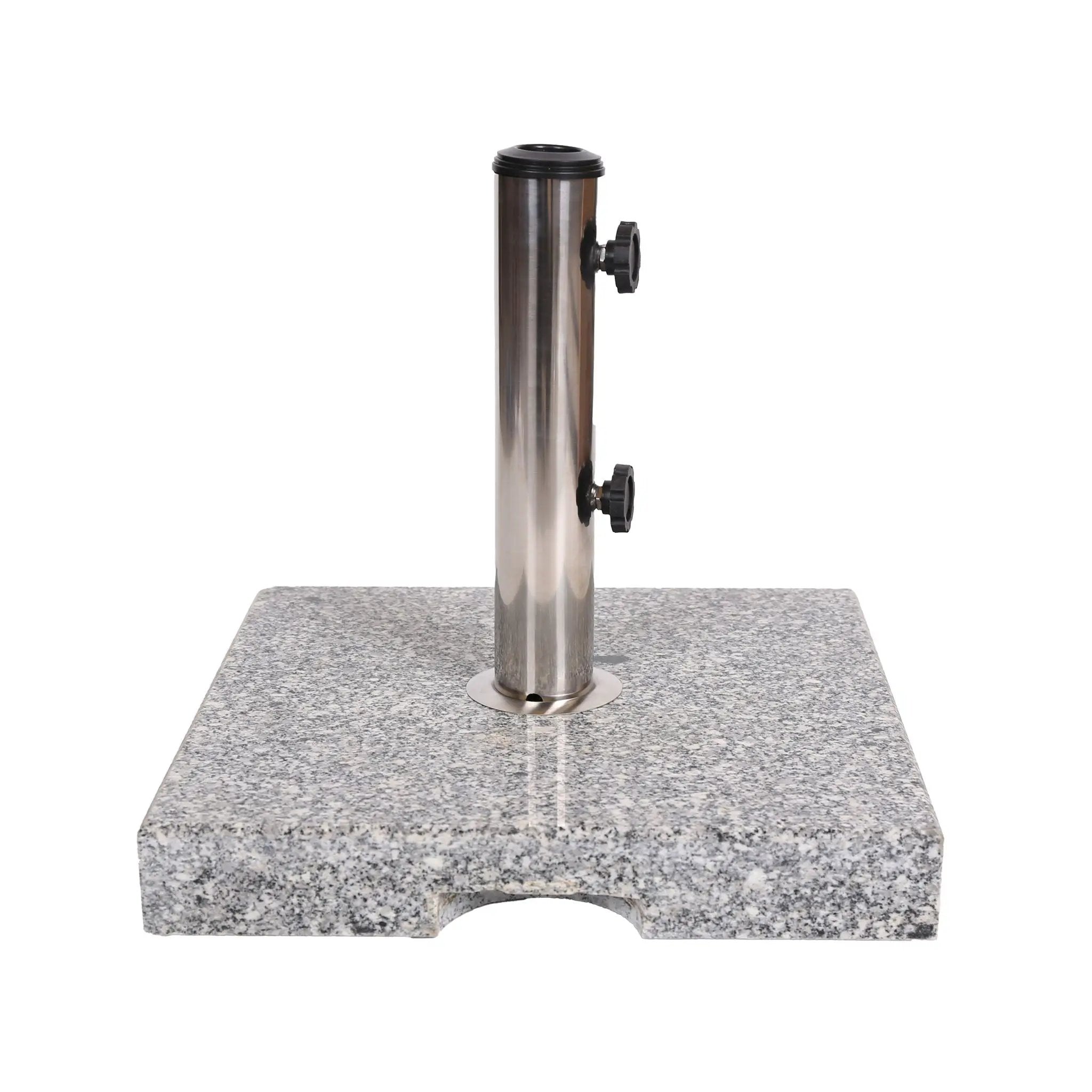 Umbrella Holder Square 55 Lbs Umbrella Base - Natural / Gray by HouseOfZazla