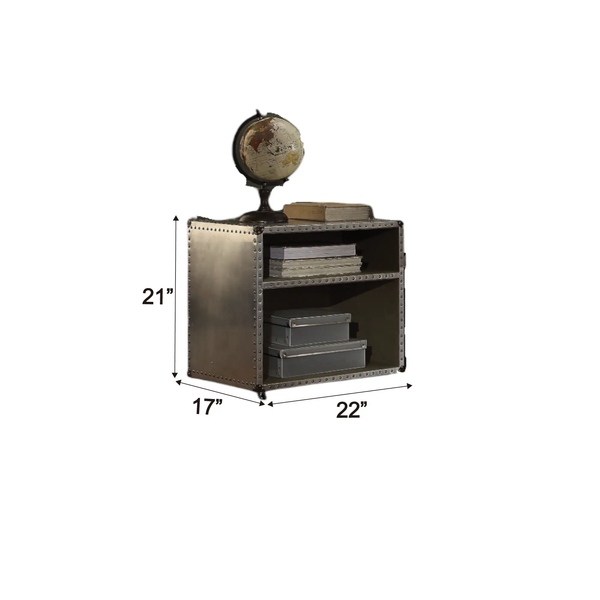 Brancaster Aluminum Nightstand with USB Power Dock, photo 2 of 5
