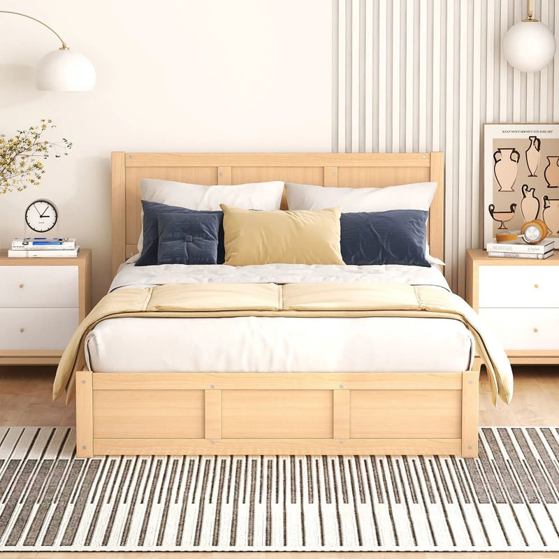 Platform Bed With Underneath Storage And 2 Drawers by Unique Piece Furniture