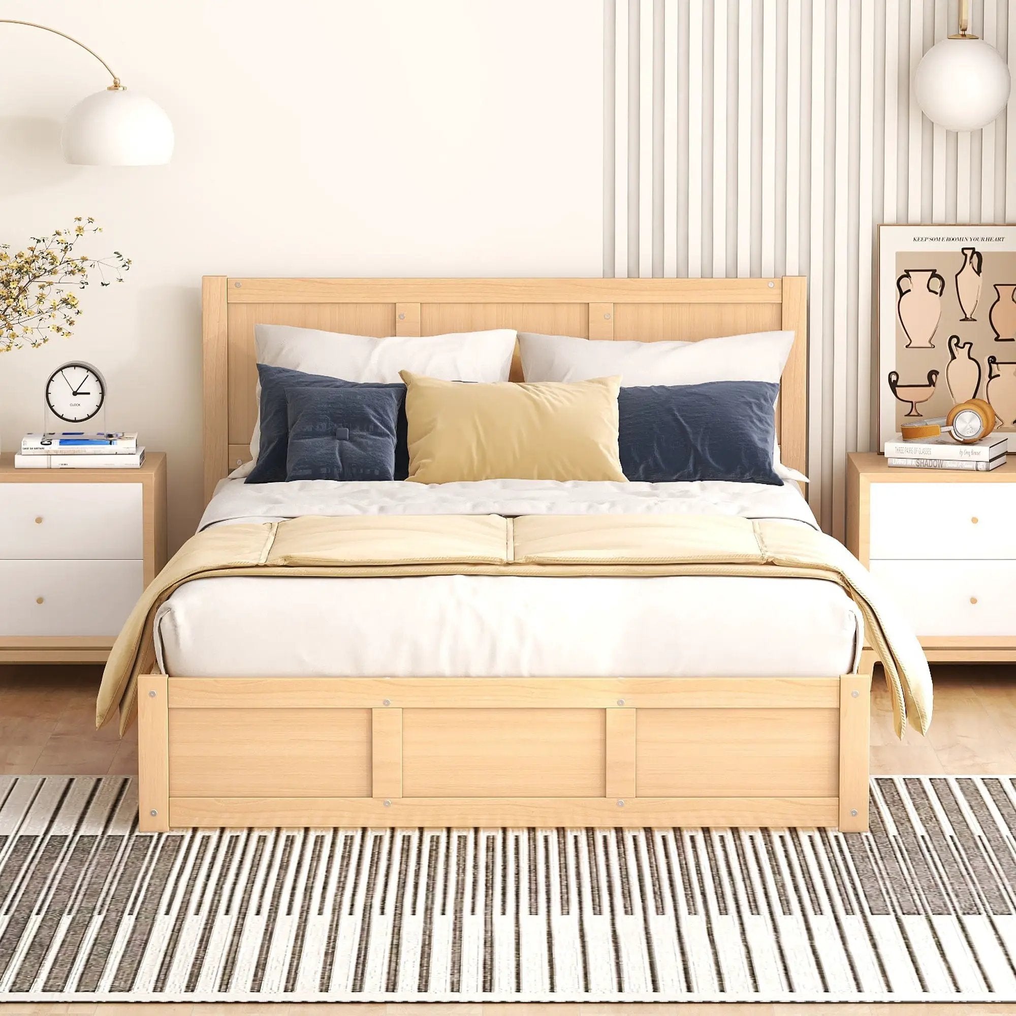Platform Bed With Underneath Storage And 2 Drawers
