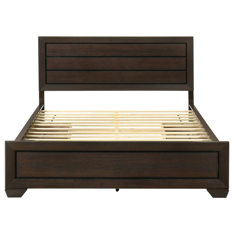 Kauffman Wood California King Storage Panel Bed Dark Cocoa by Unique Piece Furniture