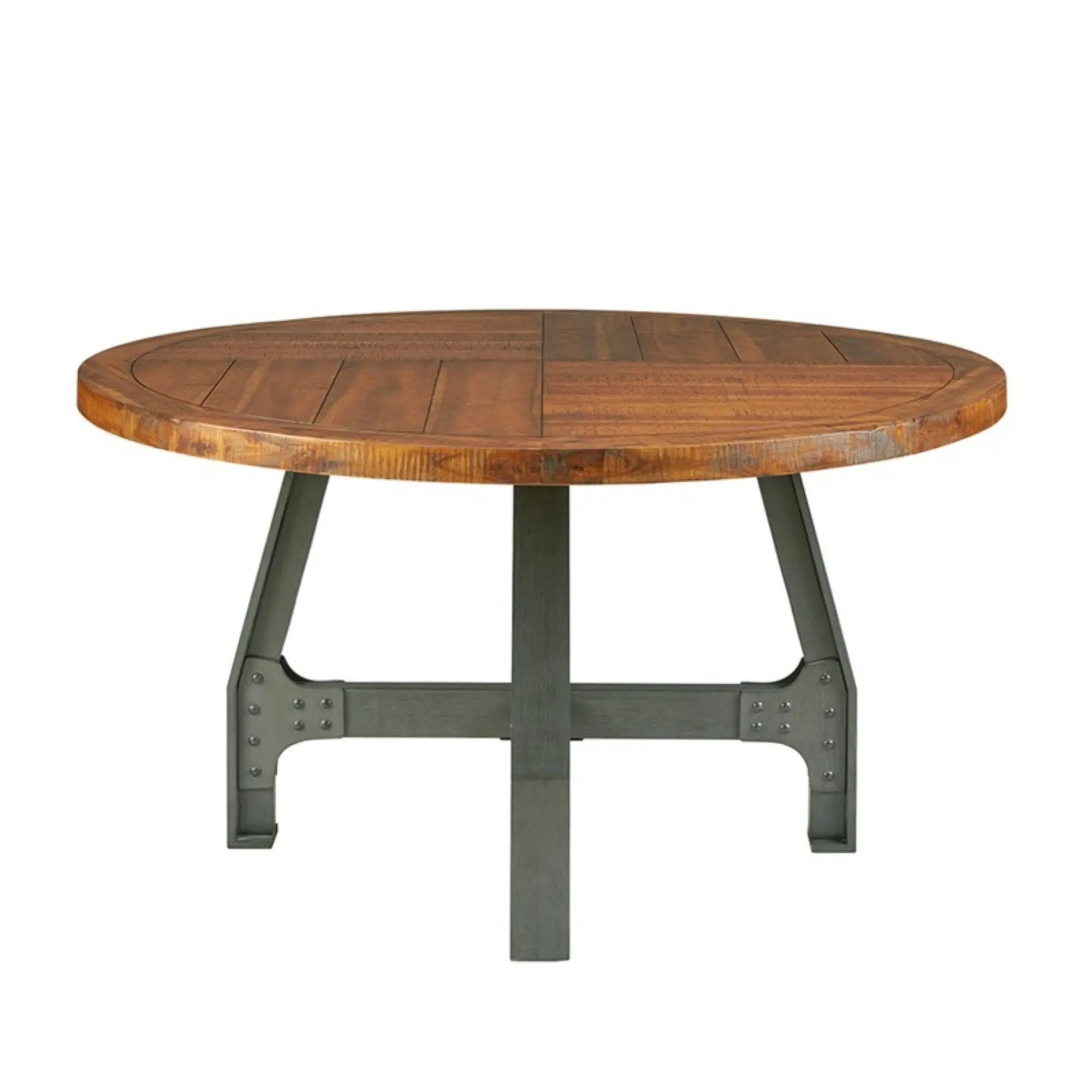 Lancaster - Round Dining / Gathering Table With Adjustable Height - Walnut by HouseOfZazla