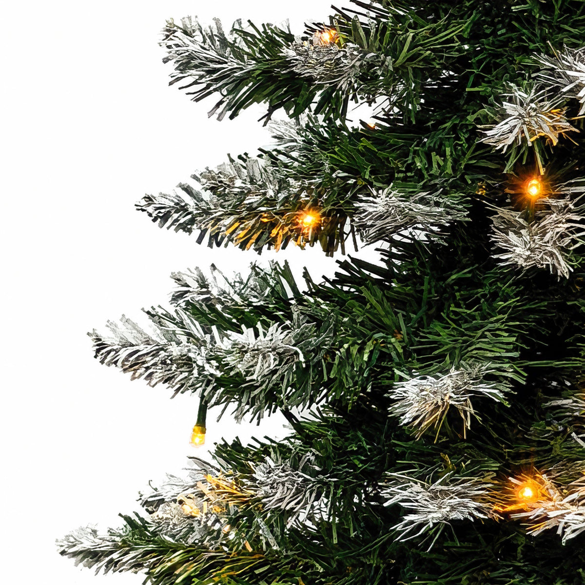 Pre-Lit Snow Flocked Pencil Christmas Tree Set - White (3-Pack), photo 10 of 10