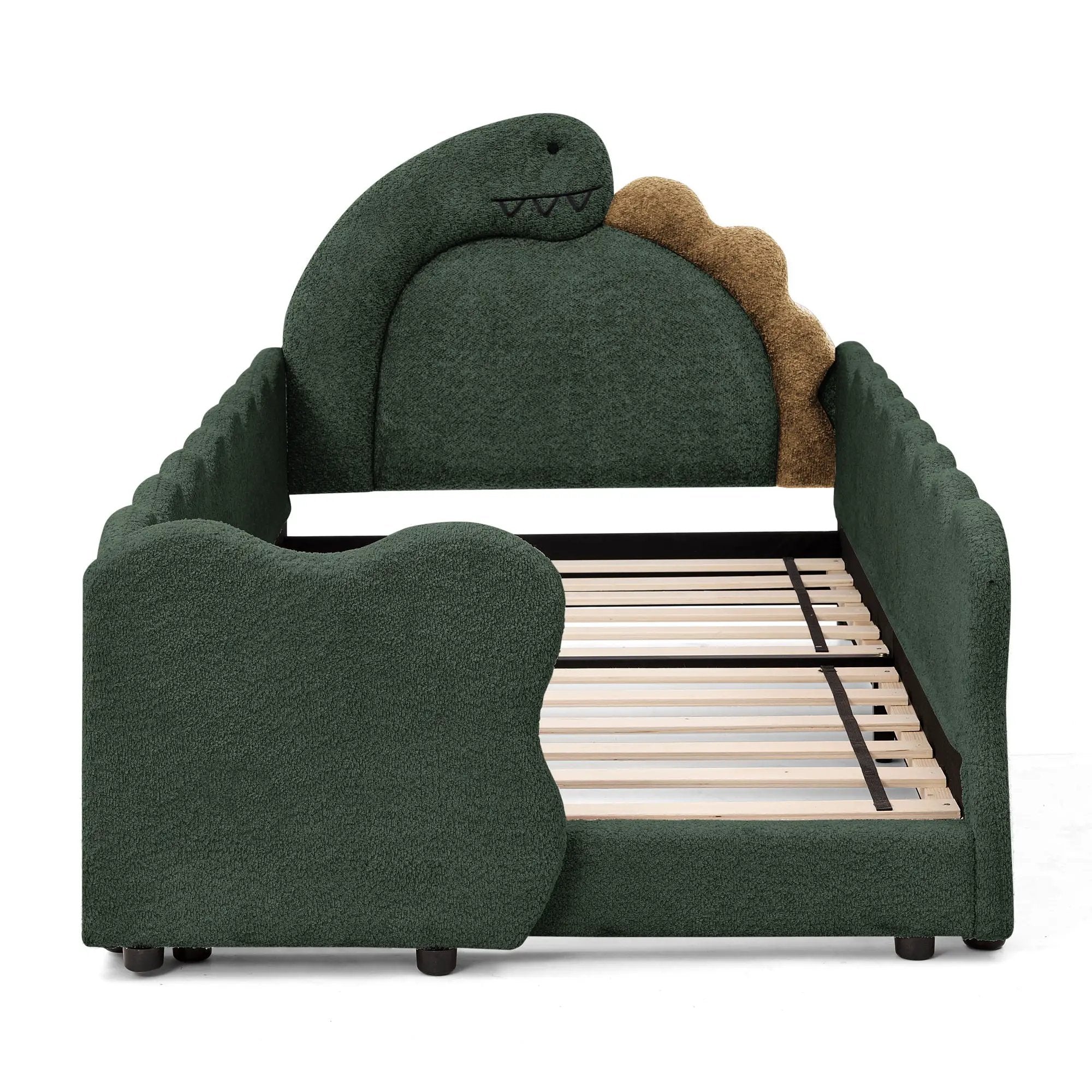 Cute Dinosaur Shaped Bed With Safety Guardrail, Toddler Frame by Unique Piece Furniture