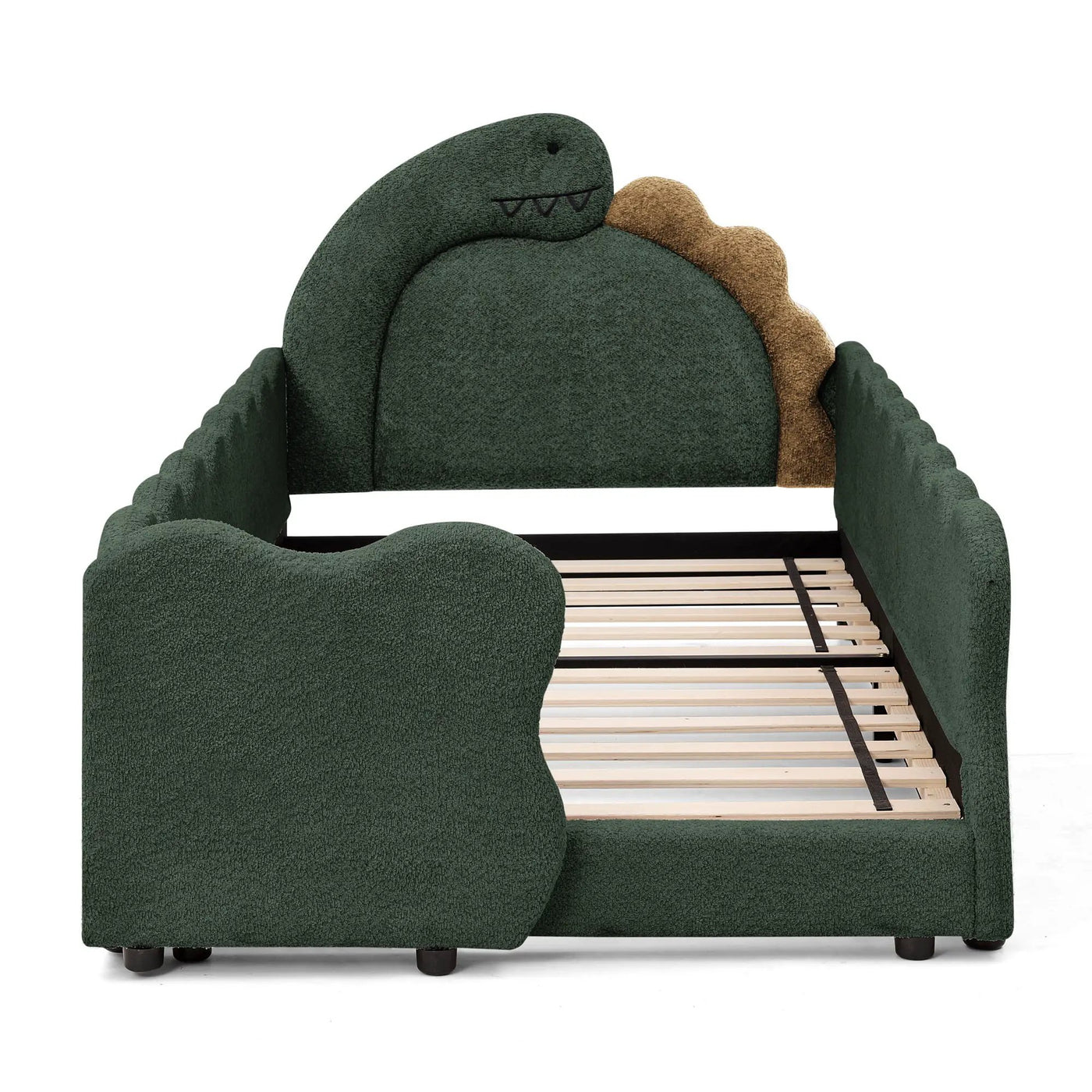 Cute Dinosaur Shaped Bed With Safety Guardrail, Toddler Frame by HouseOfZazla