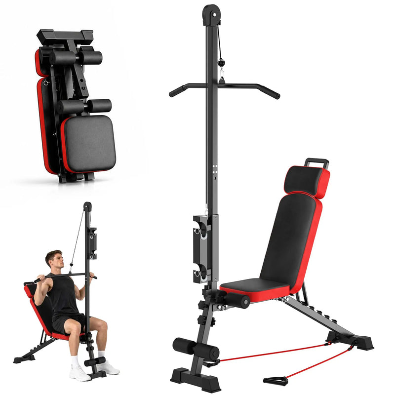 Multi-Functional Weight Bench with Pulley System and Adjustable Backrest by HouseOfZazla