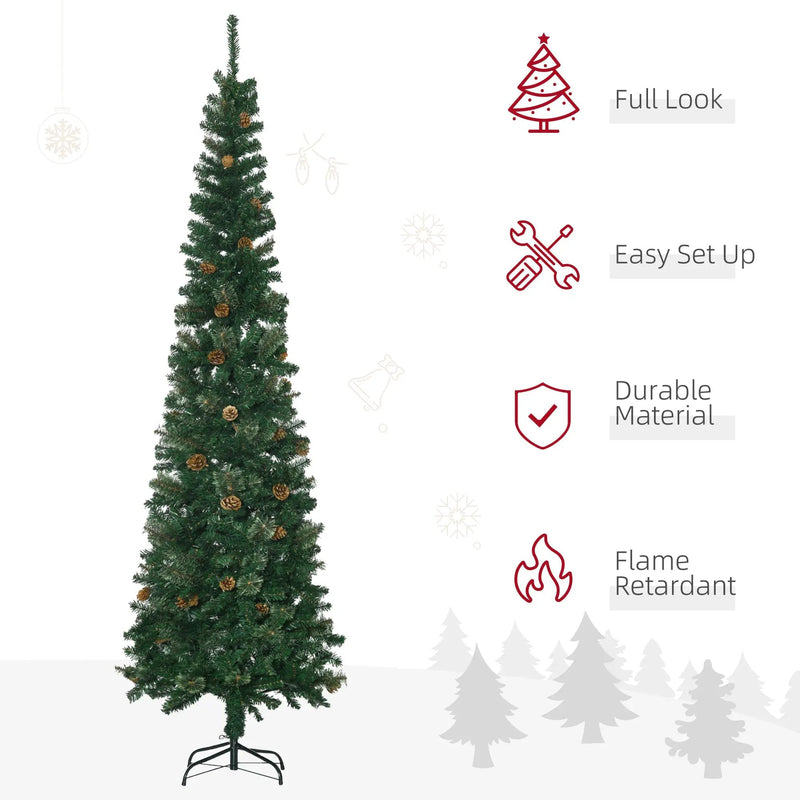 HOMCOM 7.5 Foot Pencil Artificial Christmas Tree by HouseOfZazla