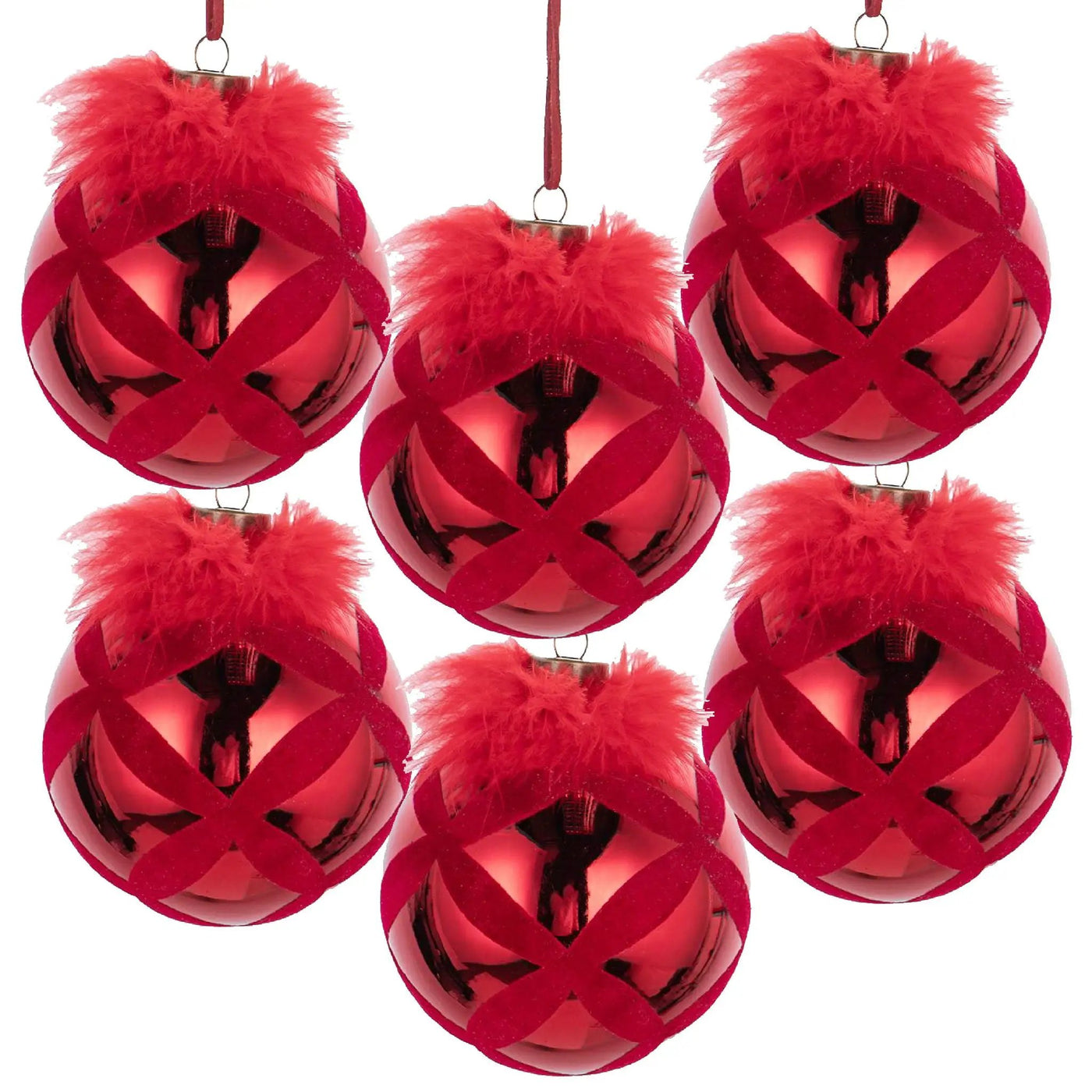 Christmas Ball Ornaments, Decorative Hanging Ball Tree Ornaments For Holiday Party Decorations by HouseOfZazla