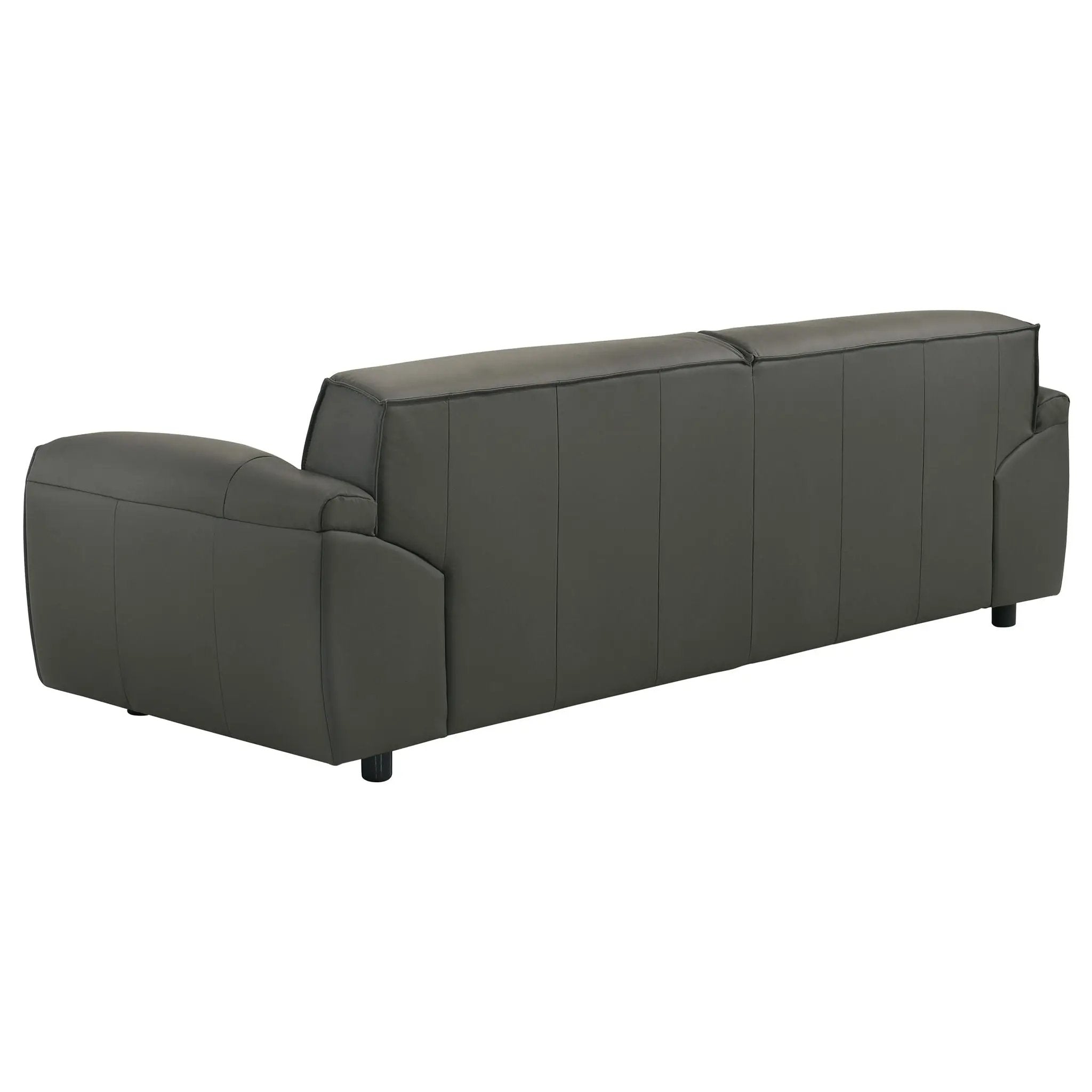 Buxton Top Grain Leather Upholstered Sofa Graphite by Unique Piece Furniture