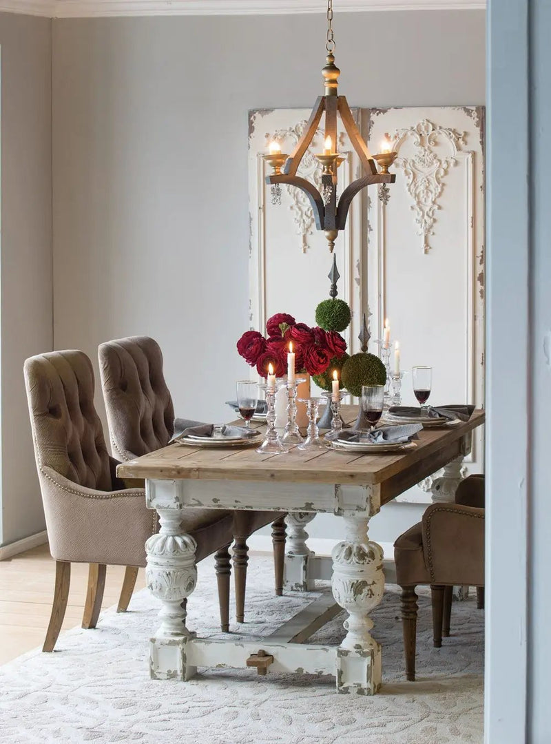 Alcott - Dining Table - Brown / Antique White by HouseOfZazla