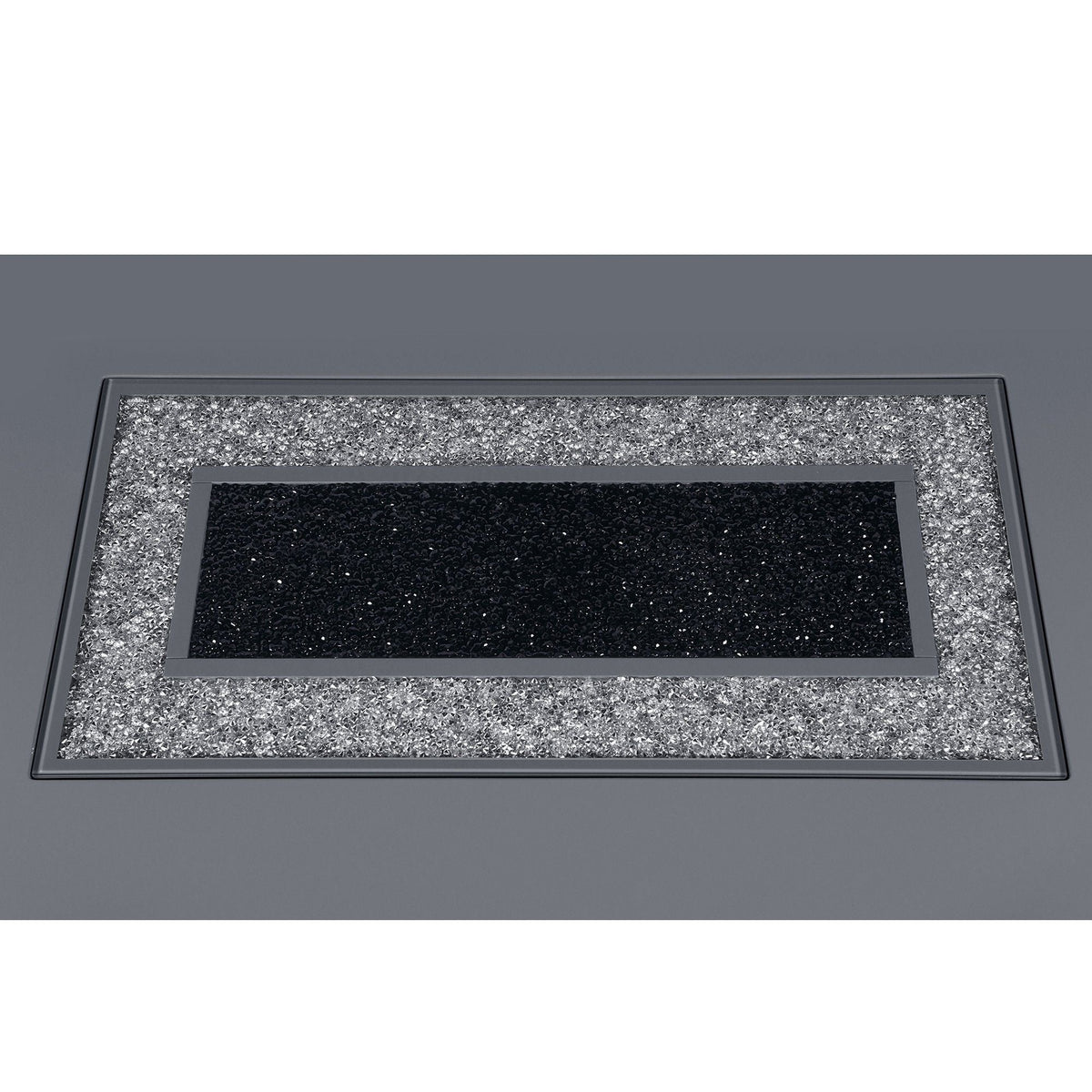 Modern 5 Piece Dining Room Set with Glass Inlay - Dark Gray or White, photo 13 of 15