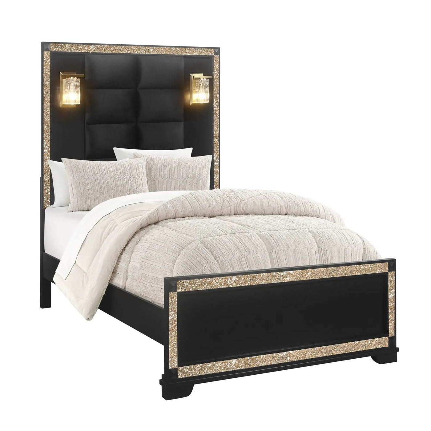 Lively - Bed With Lamps, Elegant Design by Unique Piece Furniture