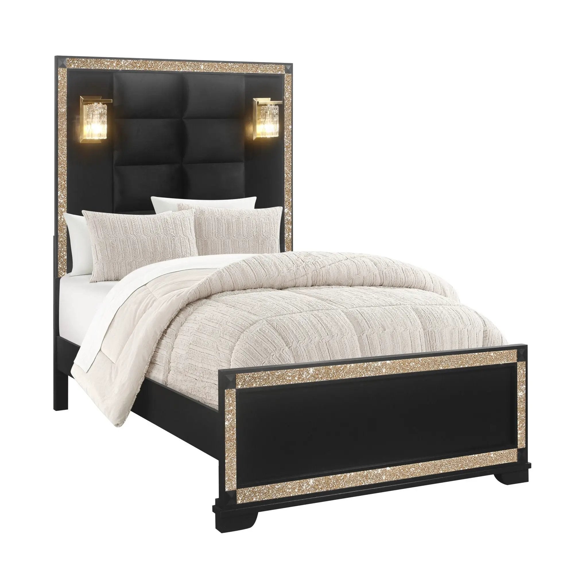 Lively - Bed With Lamps, Elegant Design by HouseOfZazla