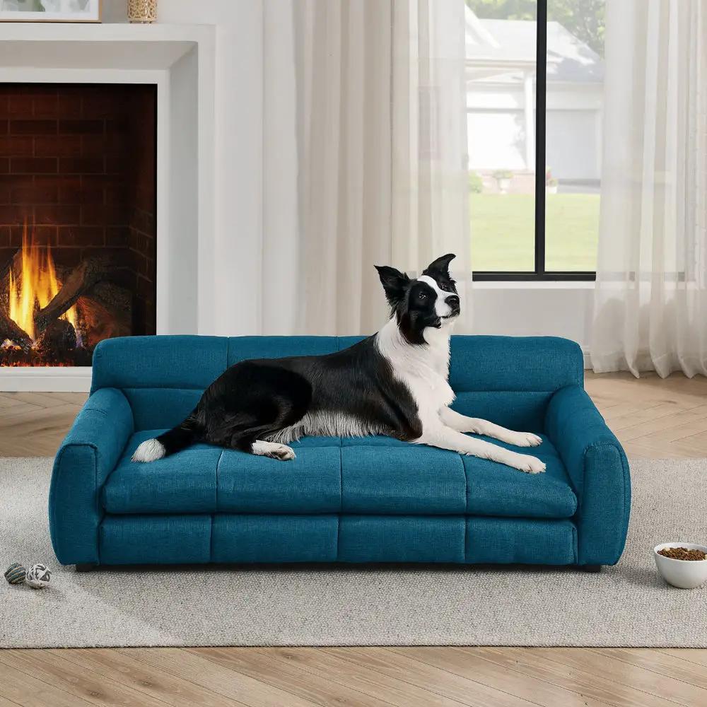 Soft and Comfortable Pet Bed for Big and Oversized Dogs - Dark Blue by HouseOfZazla