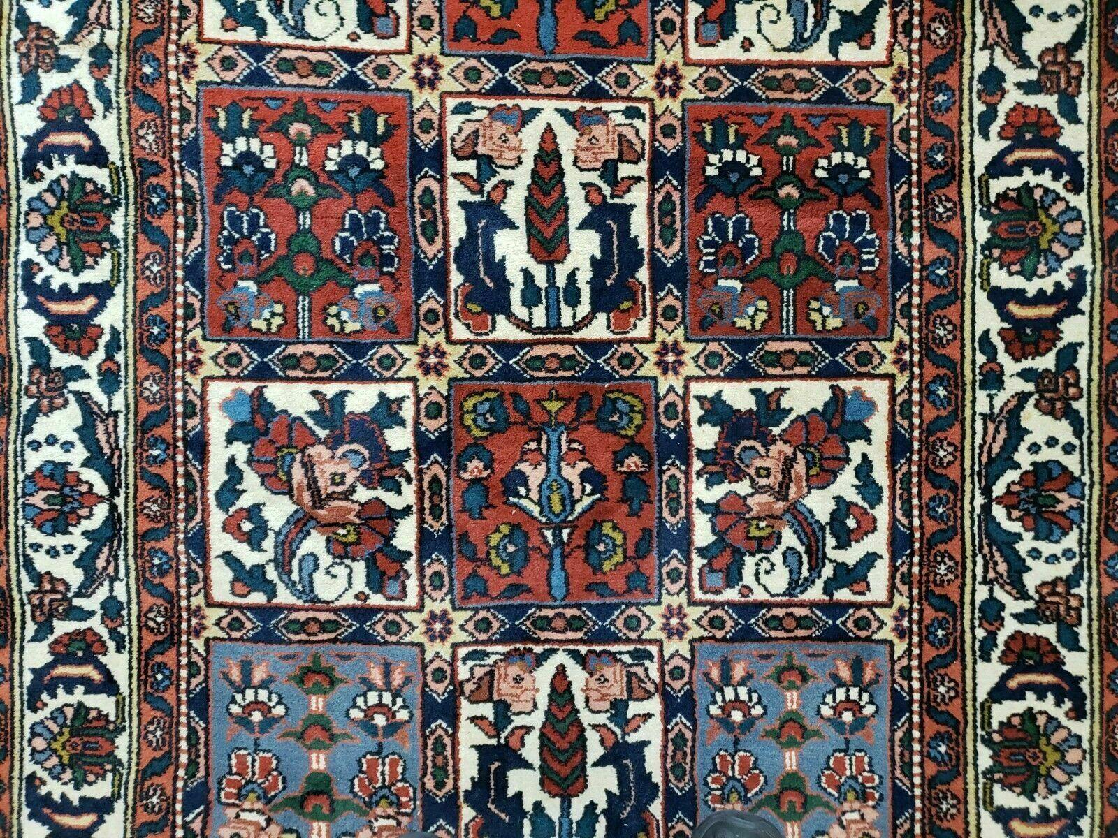 4' X 6' Vintage Handmade Indian Panel Design Wool Rug Veg Dyes by Jewel Rugs